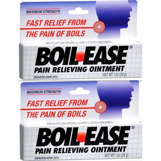 Boil-Ease Ointment Maximum Strength 1oz ( 2 pack ) PHARMACY FRESH! ^