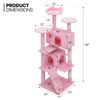 60" Cat Tree Cando Tower Activity Center Play House Sturdy for Cat Pet Sleeping