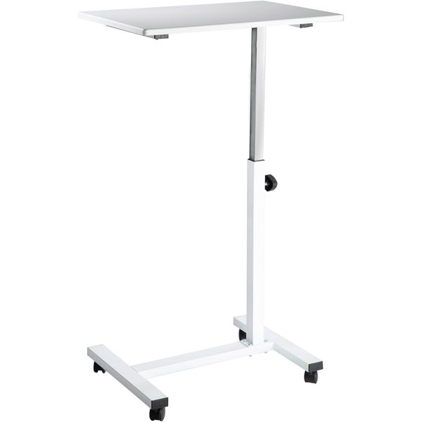 Solid-Top Height Adjustable Mobile Laptop Computer Desk Cart Ergonomic Home Offi