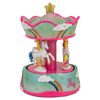 Northlight Children's Rainbow Rotating Unicorn Musical Carousel, 6.5", Pink