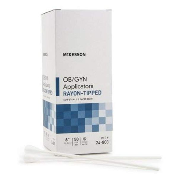 McKesson Puritan Ob/Gyn And Proctoscopic Paper Shaft Applicator 8" Head Size 5/32" - Box of 50