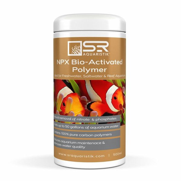 SR Aquaristik Aquarium NPX Bio-Activated Polymer 500ml Remove Nitrate-Phosphates