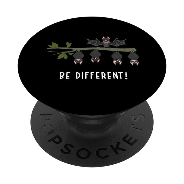 Be Different Bat Vampire Funny Saying PopSockets Swappable PopGrip