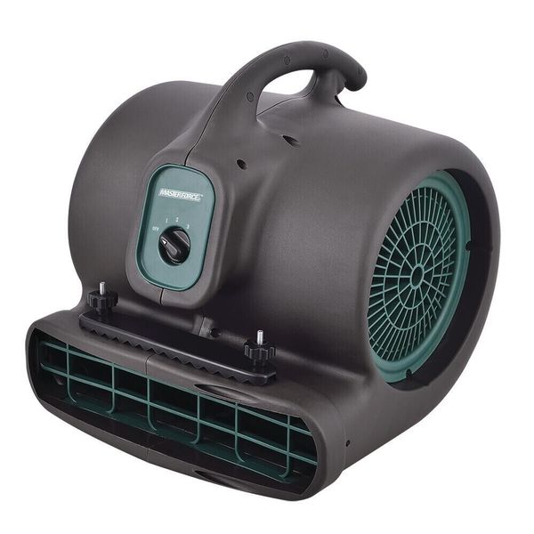 MasterForce P-630C-M 2800CFM Air Mover Utility Fan Built-In Power Outlets