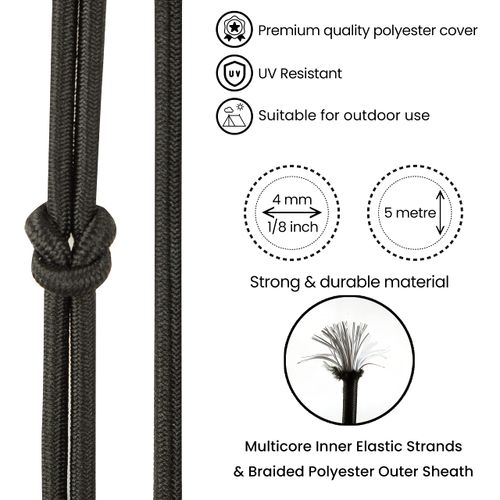 Premium Quality Bungee Cords - 4mm, 5mm, 6mm, 8mm Options – Bungee Rope, Shock Cord, Bungee Strap, Elastic Rope