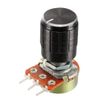 sourcing map WH148 1Pcs 1K Ohm Variable Resistors Single Turn Rotary Carbon Film Taper Potentiometer with Knobs