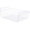 Fiegcit 2 Pcs Hanging Shelf Rack Hanging Rack Hanging Kitchen Rack Hanging Storage Easy Installation Multi-function Kitchen Storage Rack for Bathroom (S, Models Without Hooks, White)