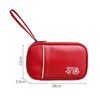 Ruyosn Red Solid Soft Shell Zipper Organiser Bag for Electronics Accessories, 19 x 12 x 3.5 cm