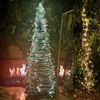 Pre-Lit Tree 6FT Artificial Foldable Snow Flocked Christmas Tree Home Decor