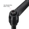 sourcing map M12 x 60mm Handle Adjustable Clamping Lever Thread Push Button Ratchet Male Threaded Stud Knobs Locking Rotating Screw Handles Quick Release Bolt Black 2pcs