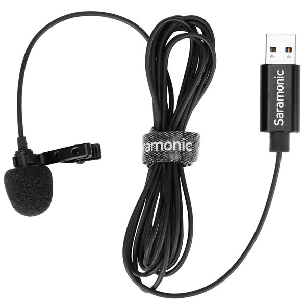 Saramonic SR-ULM10 USB Lavalier Microphone for PC/Mac (Cable Length 6.6 ft (2 m)