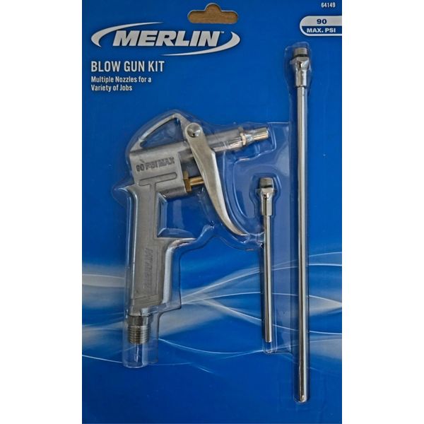 Air Blow Gun Pistol Trigger Cleaner Compressor Duster Dust Blower 8 in. Nozzle