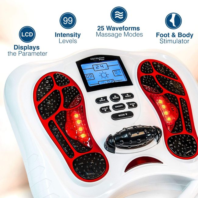 TENS EMS Unit Foot Circulation Stimulator Massager Feet Legs Massager  Machine