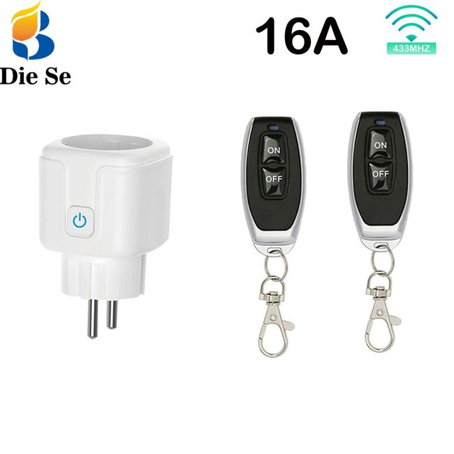 Wireless Remote Control 433MHZ RF Power Outlet Light Switch Socket Remote  Control Socket EU 433Mhz For Smart Home