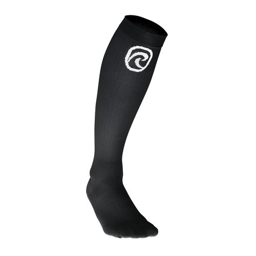 Rehband Compression Stockings for Men and Women, 1 Pair, Compression Socks Sports, Support Stockings, 15-20 mmHg, Colour: Black, Size: M
