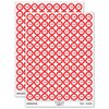 Stop Sign 200+ Round Stickers - Matte Finish - 0.50" Size - Red