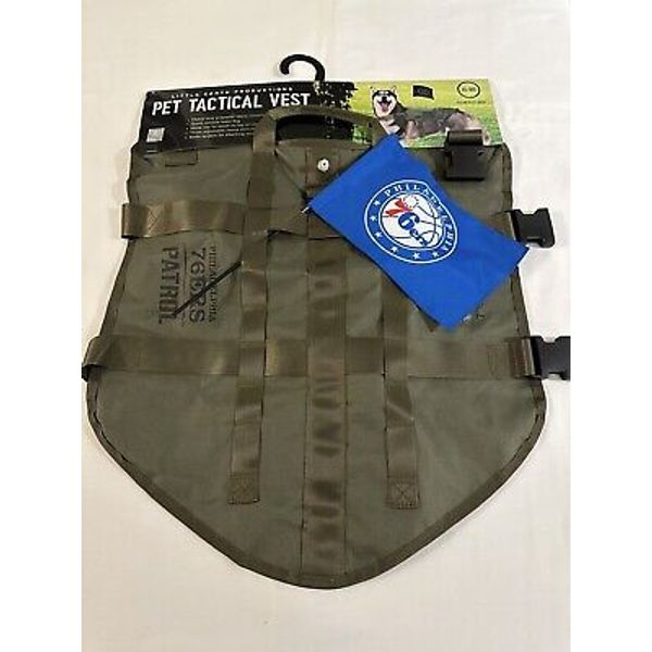 NBA Philadelphia 76ers Little Earth Pet Tactical vest/harness M-LUp To 28" Girth