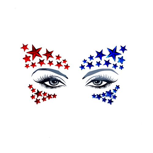 Neva Nude Americana Crystal Jewel Face Crystal Sticker - Gems for Carnivals, Halloween, Festivals, Raves, & Parties | Medical Grade Adhesive, Waterproof, & Sweatproof | Made in USA