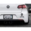 Bumper Car Stickers Skull & Crossbones, Black Carbon
