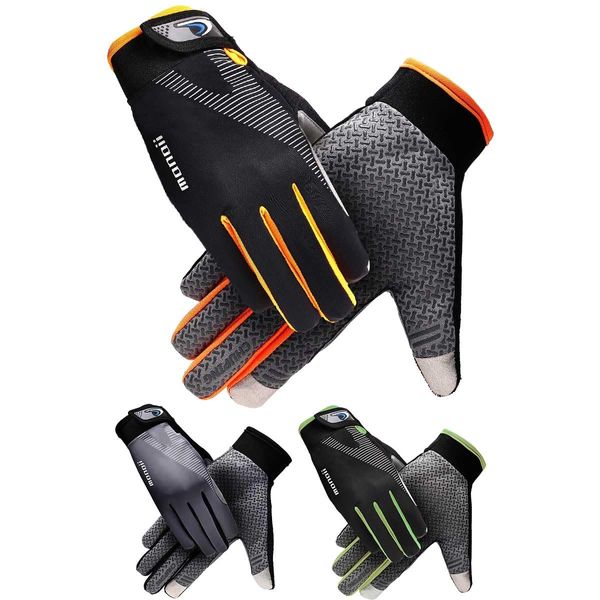 monoii Trekking Gloves, Shrink Materials for Better Fit, Breathable, For Spring/ Summer, Supports Smartphone Use, Climbing Gloves