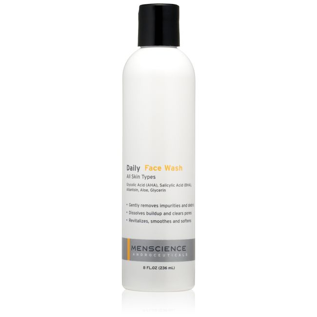 MenScience Androceuticals Daily Face Wash, 8 Fl Oz