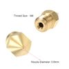 sourcing map 0.8mm 3D Printer Nozzle Head M6 Thread Replacement, Brass 5pcs