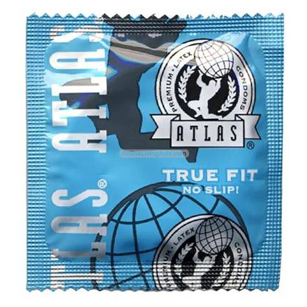 100 pieces pack Atlas True fit latex lubricated latex condoms condones.