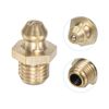 sourcing map Brass Straight Grease Fitting M8 x 1mm Thread Hydraulic Grease Fitting Accessories, 40Pcs