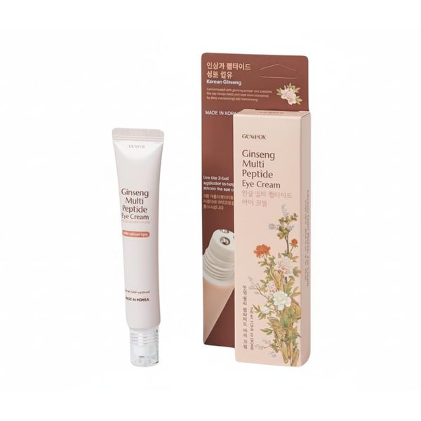Glamfox Ginseng Multi Peptide Eye Cream with Massage Roller, 30ml
