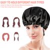 Ranphykx 2PCS Satin Sleep Cap,Adjustable Double-Sided Sleep Bonnet,Bonnet Cap for Sleep (2 Black)