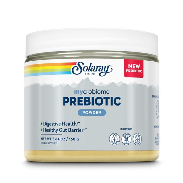 SOLARAY Mycrobiome Prebiotic Powder, Prebiotics for Women and Men, Digestive Nutritional Supplements for Colon and Gut Health, Non-Gritty, Easy-to-Mix, Non-Bloating Formula, 20 Servings, 5.64 OZ