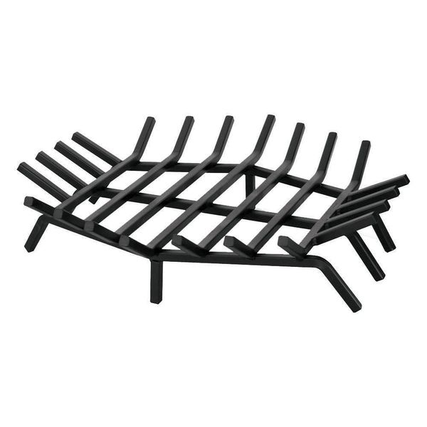 Blue Rhino Fireplace Accessory 7"H x 24"W x 24"D Black Cast Iron Fireplace Grate