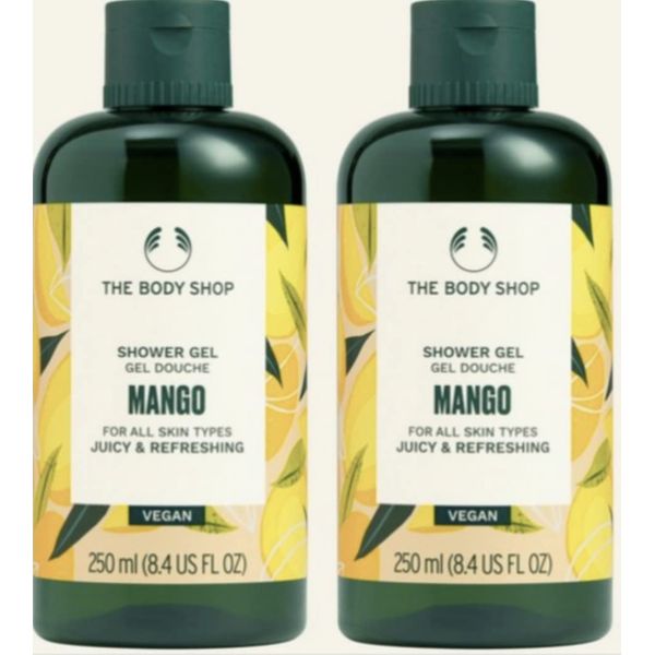 The Body Shop Vegan Mango Shower Gel 250ml Twin Pack (New)