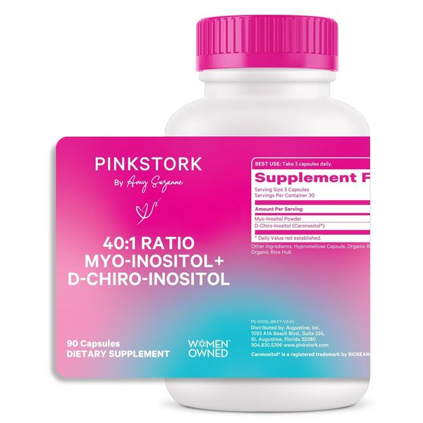 Pink Stork Myo-Inositol & D-Chiro Inositol Supplement - Hormonal Balance for ...