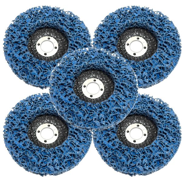 S-NET SN-346-CD Cleaning Polishing Disc Rust Removal Grinding DIY Frosted Paint Removal Sander Paint Grinder Set of 5 Blue