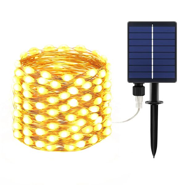 cshare Solar LED String Lights, LED Illumination Lights, Solar Rechargeable, 200 LED Bulbs, 20 Meters, IP65 Waterproof, 8 Lighting Modes, Automatic Night Lighting, Camping, Garland Lights, LED