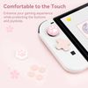 GeekShare Cat Paw Button Caps Daumengriff-Set, Joystick-Abdeckkappen kompatibel mit Nintendo Switch/OLED – Pink