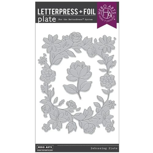 Hero Arts Floral Border Letterpress + Foil Press Plate, Metal