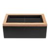 Clayre & Eef Home accessories 16 x 8 x 10 cm black brown MDF glass