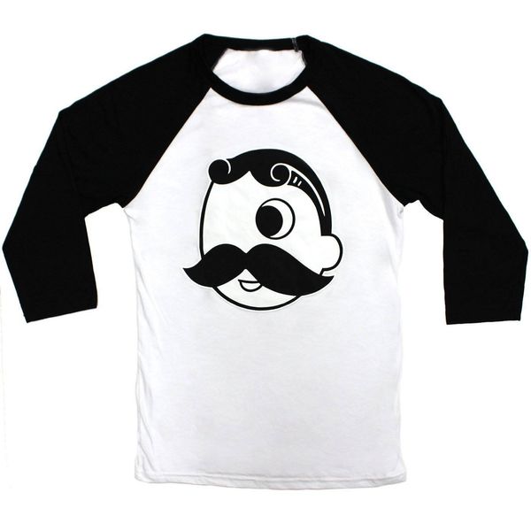 Natty Boh Logo (White & Black) / Baseball Jersey - Small / White