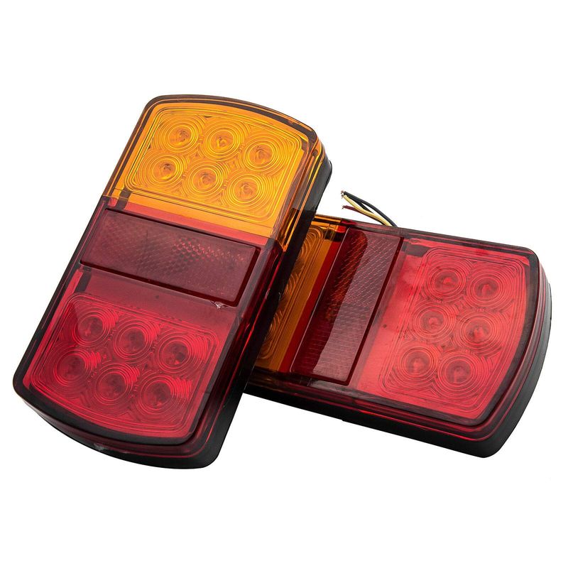 MASO 2X12 LED Caravan Van Truck Lorry Trailer Rear Tail Stop Light 24V ...