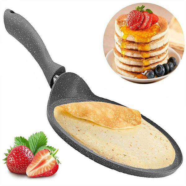 GEEZY Pancake Maker Crepe Pan - Non-Stick Frying Pan for Healthy Cooking - PFOA Free, Granite Stone, 10.5 inch /26 cm