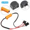 Car Load Resistor, 2-Piece Car LED Decoder Headlight Decoder for H7 Headlights, Anti-Hyper-Flash, No Errors, Load Resistor Wiring