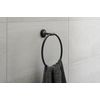 Duravit Starck T Wall Mounted Towel Ring Matt Black One Size