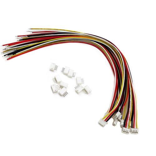 JST ZH 1.5mm 2/3/4Pin Male Connector with 200mm UL1571-24AWG Wire Cables and Female Socket Jst Connectors (ZH1.5 4pin 10 Sets)