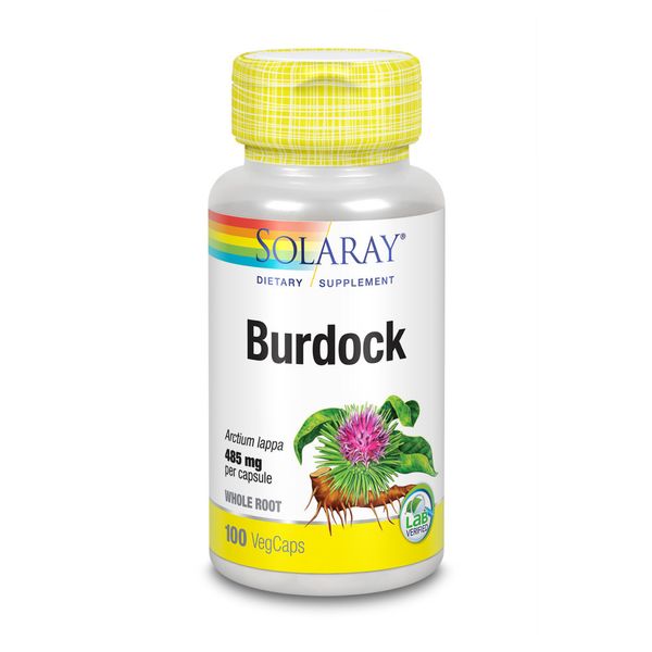 Solaray Burdock Root Supplement, 485 mg, 100 Count