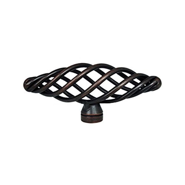 50 Pack Oil Rubbed Bronze Bird Cage Birdcage Oval Nest Twist Wire Swirl 3" (76mm) Kitchen Cabinet Drawer Hardware Pull Knob 1338-76