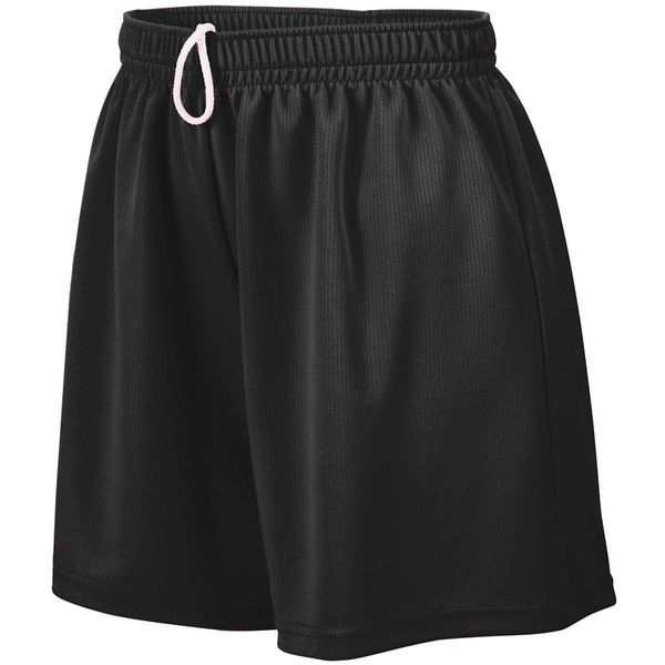 Augusta Sportswear Ladies' Wicking Mesh Performance Workout Running Shorts, Black, X-Large