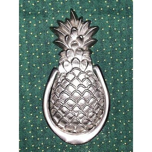 Pineapple Door Knocker Smith & Hawken Brushed Silver Finish Solid Heavy Metal