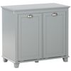 Bathroom Display Stand Tower w/Open Depot for Easy Use & Towel Cupboard, Gray